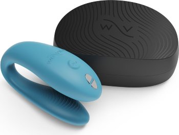 Бирюзовый вибромассажер для пар We-Vibe Sync Go
