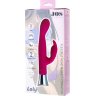 Розовый вибратор с клиторальным стимулятором и гибкой головкой LOLY - 21,6 см.