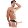 Полый страпон 8 Hollow Strap-On телесного цвета - 19 см.