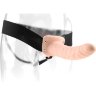 Полый страпон 8 Hollow Strap-On телесного цвета - 19 см.