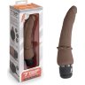Коричневый анальный вибратор 7 Slim Anal Realistic Vibrator - 20 см.
