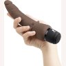 Коричневый анальный вибратор 7 Slim Anal Realistic Vibrator - 20 см.