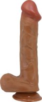 Карамельный фаллоимитатор Berqrisi на присоске - 26 см.