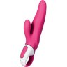Ярко-розовый вибратор Satisfyer Mr. Rabbit с клиторальным отростком - 22,1 см.