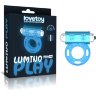 Голубое, светящееся в темноте эрекционное виброкольцо Lumino Play Vibrating Penis Ring