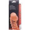 Телесная закрытая насадка с пупырышками Cock Sleeve Size L - 17,6 см.
