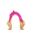 Ярко-розовый двусторонний фаллоимитатор Switch Plug-In Semi-Realistic Size L