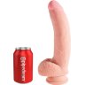 Телесный фаллоимитатор на присоске 10 Triple Density Cock with Balls - 26,7 см.