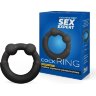 Черное эрекционное силиконовое кольцо