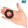Черное эрекционное силиконовое кольцо