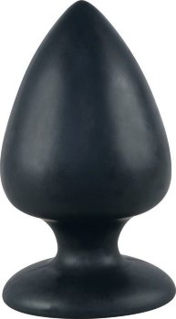 Большая чёрная анальная втулка Black Velvet Extra XL - 14 см.