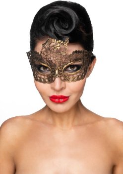 Золотистая карнавальная маска Этамин