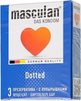 Презервативы с пупырышками Masculan Dotted - 3 шт.