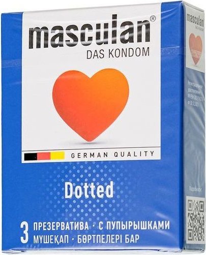 Презервативы с пупырышками Masculan Dotted - 3 шт.