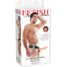 Телесный полый страпон с вибрацией 8 Vibrating Hollow Strap-On - 20,5 см.
