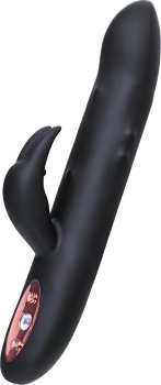 Черный вибратор-кролик Waname D-Splash Hail - 23,8 см.