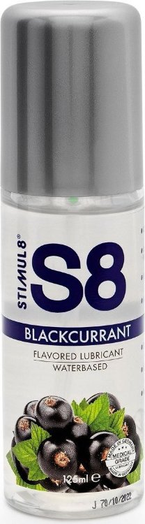 Смазка на водной основе S8 Flavored Lube со вкусом черной смородины - 125 мл.