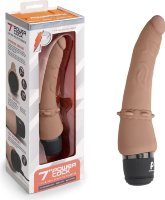 Кофейный анальный вибратор 7 Slim Anal Realistic Vibrator - 20 см.
