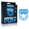 Голубое, светящееся в темноте виброкольцо Lumino Play Vibrating Penis Ring