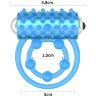 Голубое, светящееся в темноте виброкольцо Lumino Play Vibrating Penis Ring
