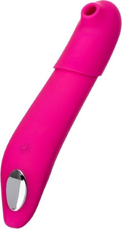 Розовый стимулятор с пульсацией и вакуум-волновой стимуляцией JOS Oscar - 20,5 см.