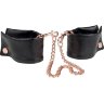 Черные мягкие наручники Entice French Cuffs с цепью