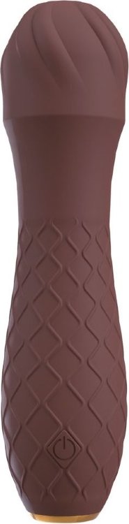 Коричневый вибратор-жезл Hazel 01 - 14 см.
