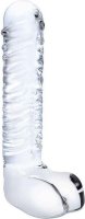 Прозрачный фаллоимитатор 8 Realistic Ribbed Glass Dildo - 20,3 см.