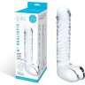 Прозрачный фаллоимитатор 8 Realistic Ribbed Glass Dildo - 20,3 см.