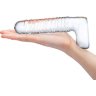Прозрачный фаллоимитатор 8 Realistic Ribbed Glass Dildo - 20,3 см.