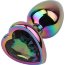 Радужная металлическая пробка Rainbow Heart Butt Plug - 7,1 см.  Цена 2 003 руб. - Радужная металлическая пробка Rainbow Heart Butt Plug - 7,1 см.