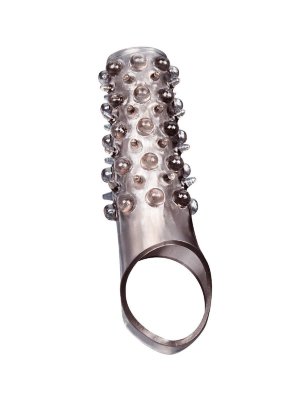 Дымчатая насадка на пенис с шипами и выпуклостями - 12 см.  Цена 644 руб. Длина: 12 см. Диаметр: 2.5 см. Оригинальная насадка на пенис с эрекционным кольцом для мошонки и небольшими шипиками внесёт разнообразие в интимную жизнь, сделает её насыщенной и яркой. Эрекционное кольцо на мошонку усилит и продлит эрекцию. Шипики будут дополнительно стимулировать стенки влагалища. Интимный аксессуар хорошо растягивается, подходит для половых членов разных размеров. Может использоваться в сочетании с вибратором или фаллоимитатором. Прост в применении и уходе. Страна: Китай. Материал: термопластичная резина (TPR).