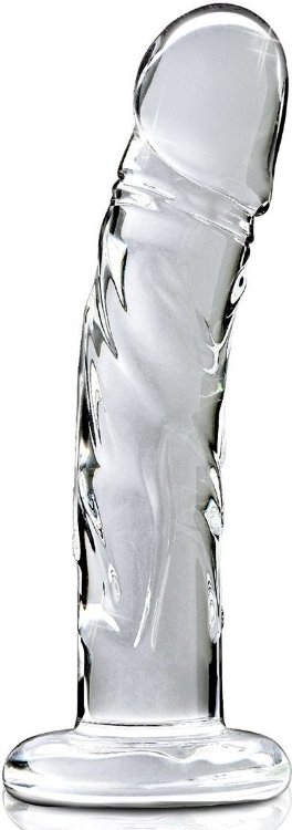 Прозрачный стеклянный фаллоимитатор Icicles №62 - 16,5 см.