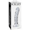 Прозрачный стеклянный фаллоимитатор Icicles №62 - 16,5 см.