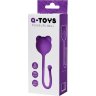 Фиолетовый силиконовый вагинальный шарик A-Toys с ушками