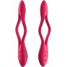 Красный многофункциональный вибратор для пар Satisfyer Elastic Joy