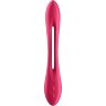 Красный многофункциональный вибратор для пар Satisfyer Elastic Joy