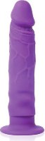 Фиолетовый реалистичный фаллоимитатор на присоске - 12 см.