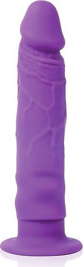 Фиолетовый реалистичный фаллоимитатор на присоске - 12 см.