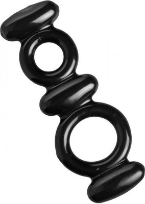 Двойное эрекционное кольцо Dual Stretch To Fit Cock and Ball Ring  Цена 2 361 руб. Диаметр: 2.5 см. Эрекционное кольцо для члена и мошонки Dual Stretch, для поддерживания эрекции, продления полового акта. Кольца легко растягиваются и удобно садятся на член и мошонку. Страна: США. Материал: термопластичная резина (TPR).