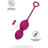 Бордовые вагинальные шарики Moussy с вибрацией и пультом ДУ