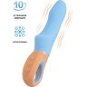 Голубой силиконовый вибратор Bluebell - 18,5 см.