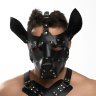 Черная кожаная маска «Собака»