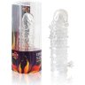 Закрытая прозрачная рельефная насадка Crystal sleeve - 13 см.