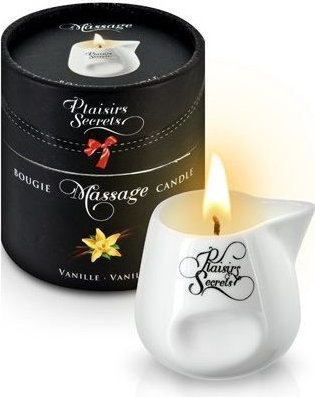 Массажная свеча с ароматом ванили Bougie Massage Gourmande Vanille - 80 мл.