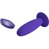 Фиолетовый анальный вибростимулятор Remote Control Vibrating Plug Youth - 11 см.