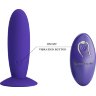 Фиолетовый анальный вибростимулятор Remote Control Vibrating Plug Youth - 11 см.