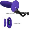 Фиолетовый анальный вибростимулятор Remote Control Vibrating Plug Youth - 11 см.