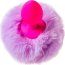 Розовая анальная втулка Sweet bunny с сиреневым пушистым хвостиком  Цена 1 228 руб. - Розовая анальная втулка Sweet bunny с сиреневым пушистым хвостиком