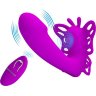 Лиловая клиторальная бабочка с вагинальным виброотростком Katherine